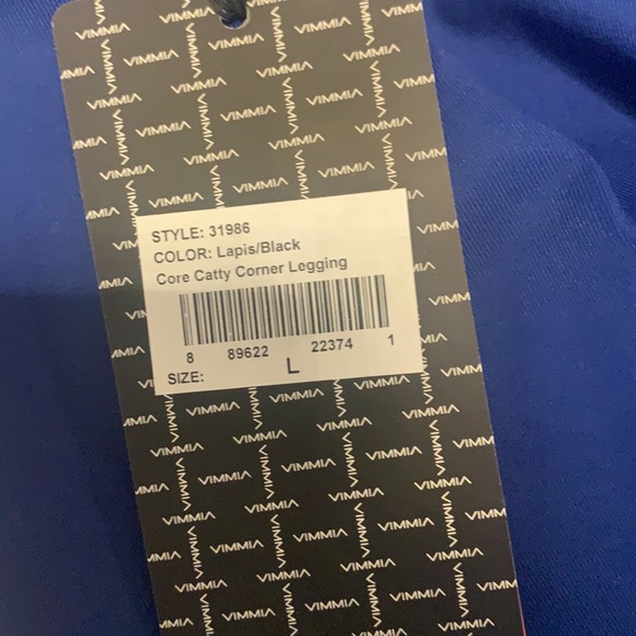 NWT Vimmia Blue and Black leggings - Picture 6 of 6